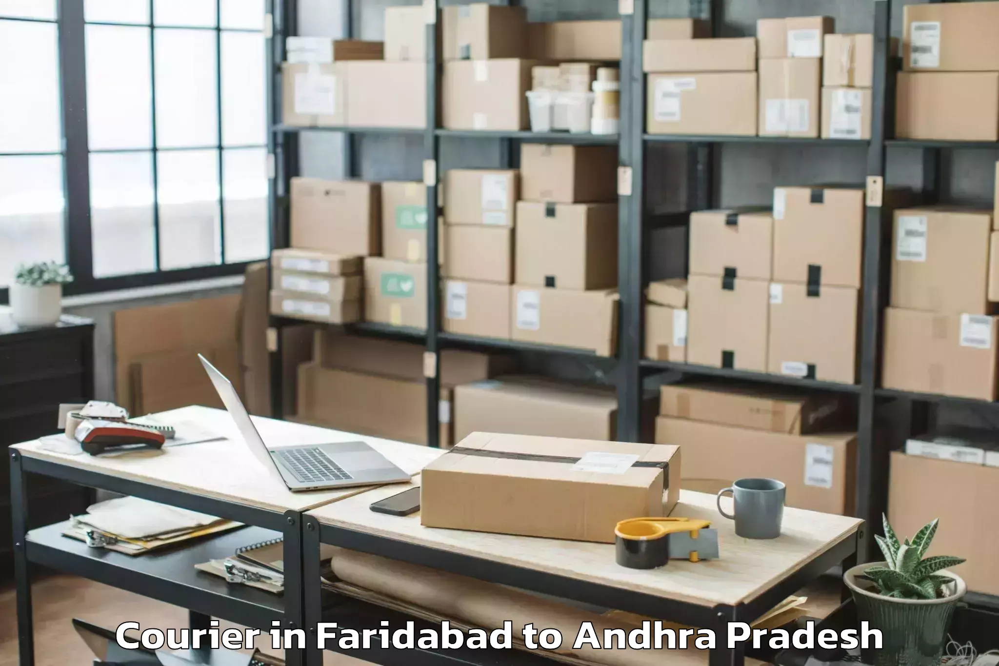 Book Faridabad to Gangaraju Madugula Courier